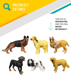 Juego de Juguetes de Animales de Goma Pequeños, Variedad de Modelos de Perros de Plástico Sólido - Product Image 2