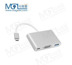 Oem Chất lượng cao USB3.1 Loại C để VGA + USB3.0 + PD Adapter - Product Image 4