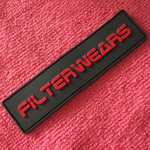 Label en caoutchouc <span class=keywords><strong>rose</strong></span> doux de l'habillement 3D, label de relief d'habillement de PVC de logo avec la gouttière de couture - Product Image 3