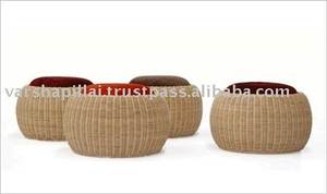 Rotin Ottoman - Product Image 1