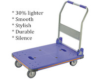 Chariot à roulettes multifonction 300kg, plate-forme en plastique, chariot à main pliable, outils camion à main