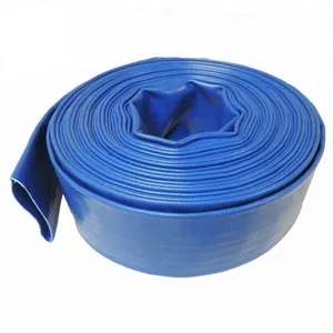 Tuyau plat flexible en PVC, 5 m, 4 ", 6", 8 ", 10" et 12 ", tube d'irrigation industriel, pompe d'agriculture