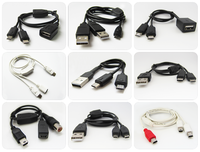 Câble de chargeur d'extension personnalisé de type Y Micro USB femelle 1 à 2 Micro USB mâle