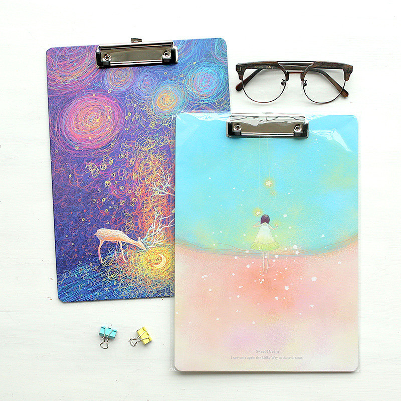 Канцелярские принадлежности в Корейском стиле с вырезами из нержавеющей стали, твердые Зажимы для бумаг, папки формата А4, записывающие файлы