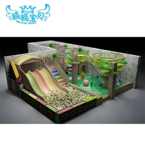 Jeux intérieure pour enfants, terrain de jeux avec diapositives en plastique, parc gymnastique pour bambins, jungle, équipement et activités maternelle,