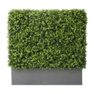 china Sunwing wholesale artificial green boxwood hedge with planter for outdoor