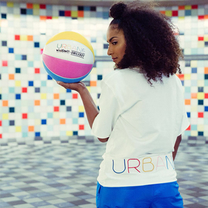 White Multi Color Leather <strong>Basketball</strong> <strong>Indoor</strong> <strong>Basketball</strong> with Your logo - Product Image 4