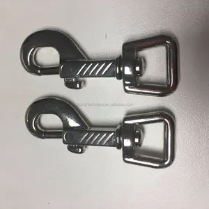 Zinc Alloy Bolt Snap Key Ring Nickel Plated