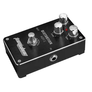 Aroma ADT-1 Distorsi Pedal Gitar Elektrik, Aksesori Suku Cadang Gitar True Bypass, Pedal Efek Gitar Housing Aluminium Paduan