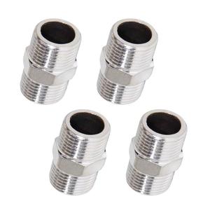 1'' 1.5'' 2'' 2.5'' Inch SS304 Stainless Steel MS Iron Chrome Polish Cp Connection Extension Hex Nipple - Product Image 2