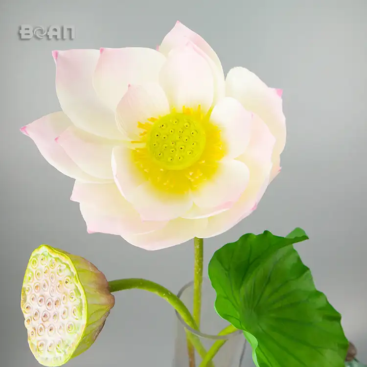 Цветок лотоса из искусственного шелка, пластиковый цветок для украшения цветов