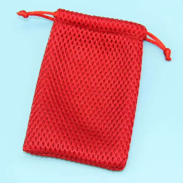 Wholesale Red Yellow Washing Poly Small Nylon Net Drawstring Pouches Mesh Soap Bag With Logo