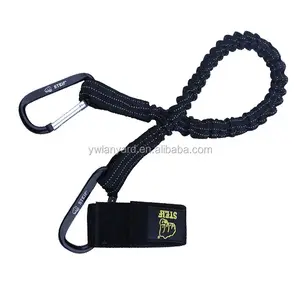 Heavy Duty Spring Steel Safety Tool Lanyard With Double Hooks