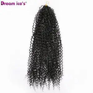 Traum. Eis Gute Qualität 20inch Synthetische Einzel Farbe Freetress Tiefe Häkeln Groß Twist Wasser Welle Twist Geflecht Haar