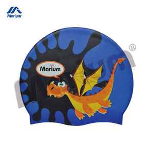 Gorras de natación impermeables de silicona OEM para niños Gorro de natación impreso con logotipo personalizado - Product Image 4