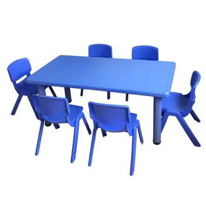 أثاث الأطفال شعبية الملونة البلاستيك المدرسة طاولة المنزل - Product Image 1