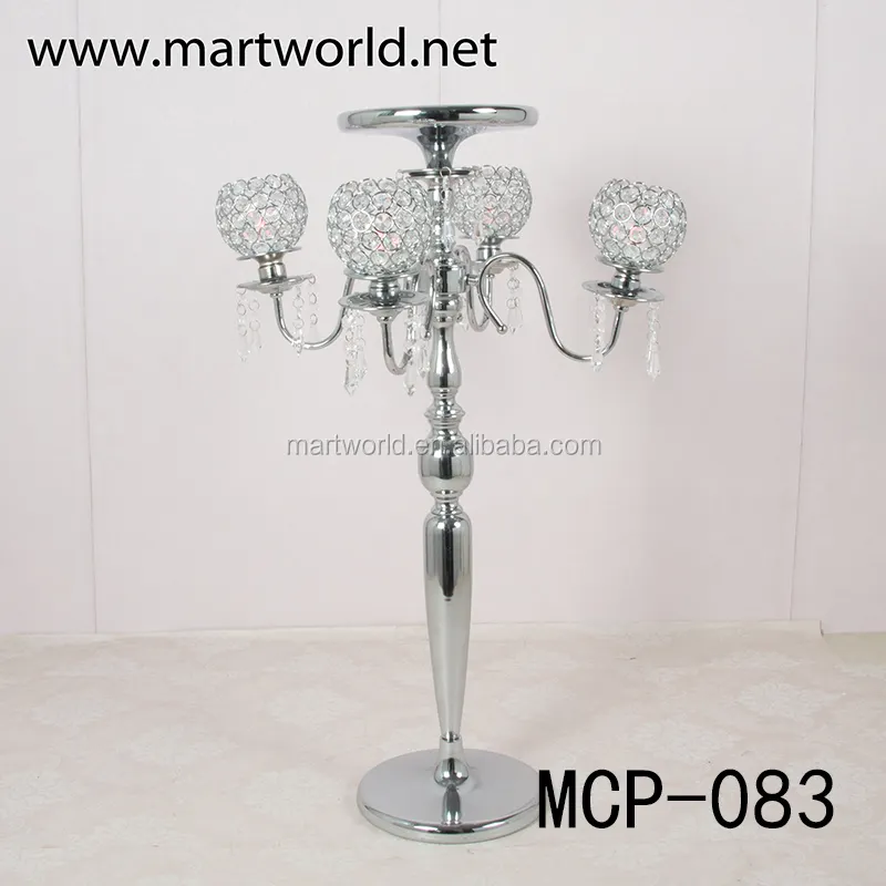 Hot Hot sale 4 arms wedding flower stand crystal candelabra centerpiece for wedding party & event decoration(MCP-083)