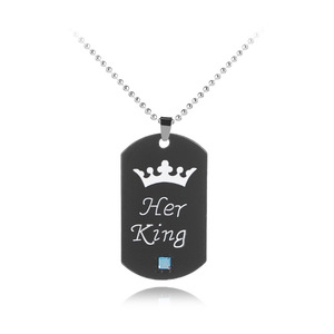 좋겠어요 온라인 Black 짱 킹 몇 Necklaces 보석 His 퀸 커플 Necklaces - Product Image 3