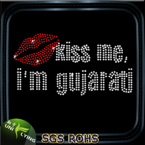 lettres strass gros baiser, motifs strass - Product Image 1