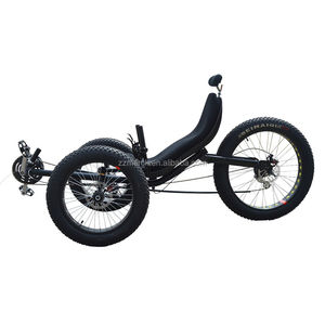 Adulte pédale trois roues sport pliable 24 vitesses gros pneu couché tricycle 3 roues vélo à vendre - Product Image 2