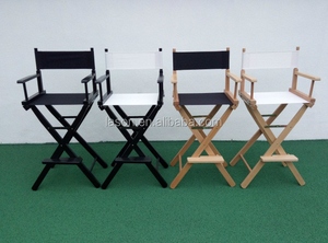 Tall Folding <strong>Director</strong> Artist Makeup <strong>Chair</strong>,300lbs Capacity with Replacement <strong>Cover</strong>, Portable Storage Side Bags,Solid Hardwood - Product Image 4