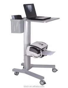 Neutral smart desks laptop high quality computer cart Hospital Furniture Trolley mobile cart cn gua