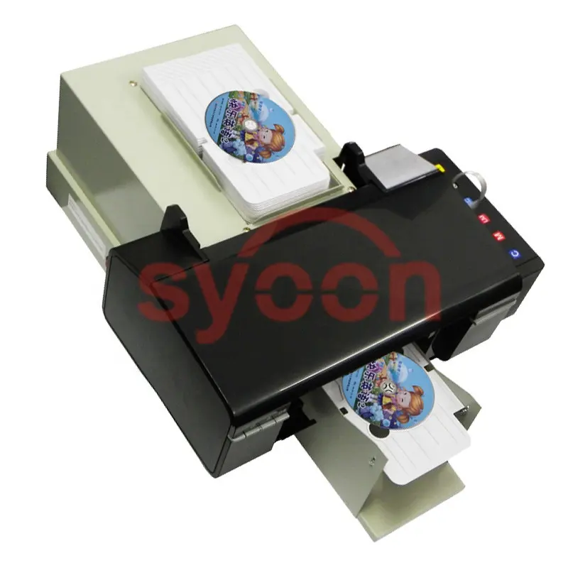 CD/DVD/PVC כרטיס משטח הדפסת מכונה אוטומטי CD מדפסת