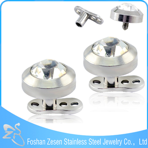 Joyería Corporal de Acero Inoxidable con Signo de Dólar, Piercing Micro Dermal Único - Product Image 2
