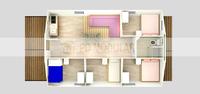 Maison préfabriquée de luxe, prête à l'emploi, économique, portable, pour habitation