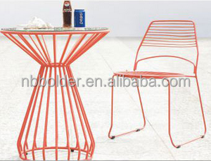 compettive durable de interior al aire libre muebles de jardín de metal alambre de mesa y una silla conjunto <span class=keywords><strong>bistro</strong></span> - Product Image 5