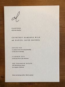 2019 elegante Su Misura Tipografica <span class=keywords><strong>di</strong></span> <span class=keywords><strong>Nozze</strong></span> carta <span class=keywords><strong>di</strong></span> Invito A <span class=keywords><strong>Nozze</strong></span> - Product Image 2