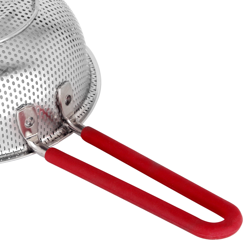 sourcing map Mini colino per alimenti con doppi manici, filtro per il