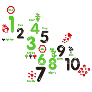 Diy número matemáticas etiqueta de la <span class=keywords><strong>pared</strong></span> <span class=keywords><strong>para</strong></span> niños personalizado acrílico 3D <span class=keywords><strong>pared</strong></span> mural de la <span class=keywords><strong>pared</strong></span> - Product Image 1