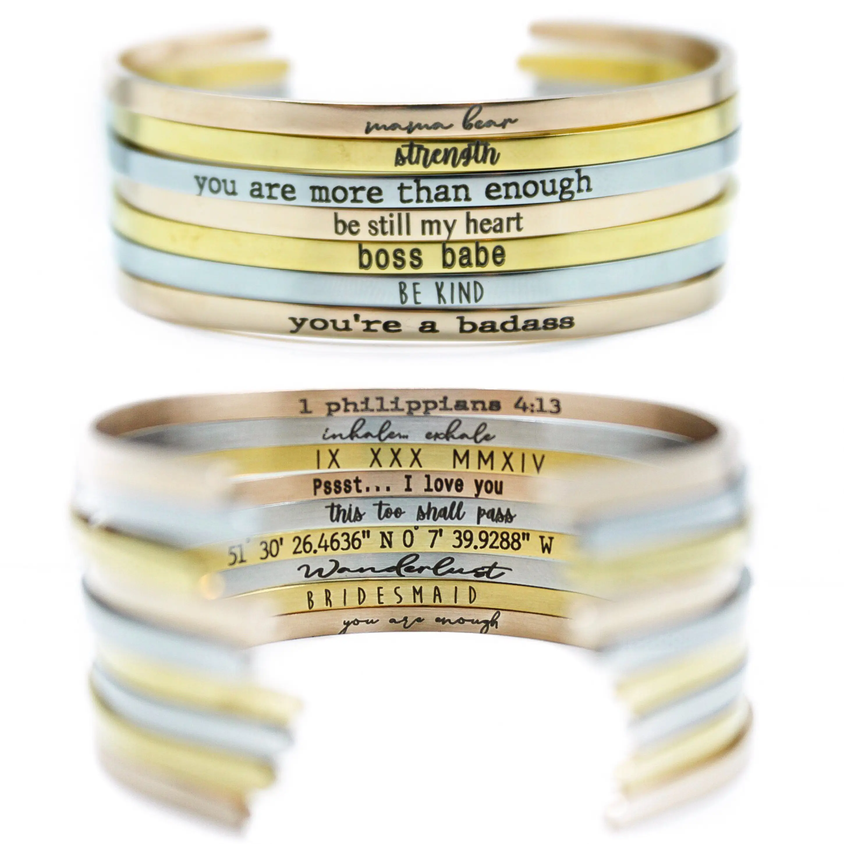 Fast Shipping Personalized Engraved Cuff Bracelet,Custom Coordinates Gps Stacking Bracelets