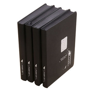 Diario de papel negro de <span class=keywords><strong>arte</strong></span> hecho a mano hermoso logotipo personalizado - Product Image 1