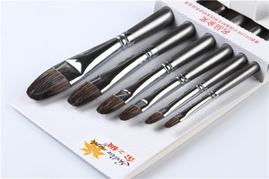 Popular& fresco aspecto de pintura del artista <span class=keywords><strong>108</strong></span> cepillo de pelo de tejón hechos a mano aceite de cepillo de la pintura - Product Image 5