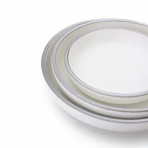 Proveedor de China microondas blanco de China conjunto de cena de cerámica de estilo europeo de vajilla de porcelana conjunto #