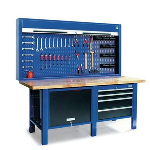 Industrial Woodworking Wood Worktop Workbench Too Cabinet Work <strong>Bench</strong> for <strong>Workshop</strong> <strong>with</strong> <strong>Bench</strong> <strong>Vice</strong> - Product Image 3