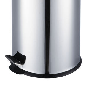 سلة مهملات دائرية من الفولاذ المقاوم للصدأ بجميع الأحجام، سلة بدواسة للاستخدام الداخلي في المطبخ، سلة نفايات للاستخدام الخارجي - Product Image 4