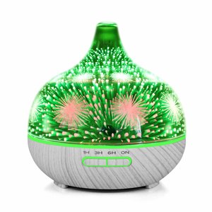 De Aroma de vidrio difusor con increíble 3D efecto Visual en <span class=keywords><strong>la</strong></span> noche de fuegos artificiales patrón de diferentes de grano de madera Base de colores - Product Image 4