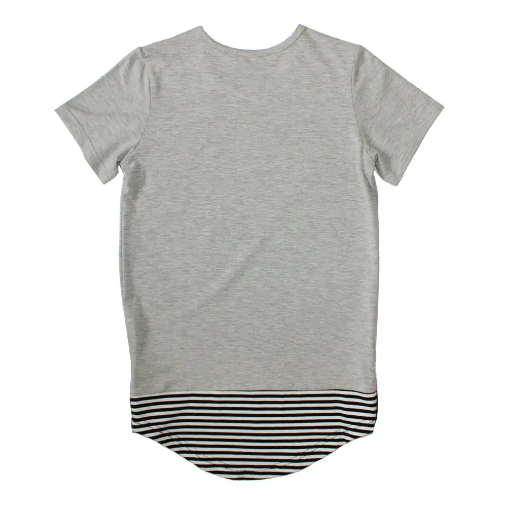 Camiseta listrada unissex para meninos e meninas, tecido legal para adultos e crianças