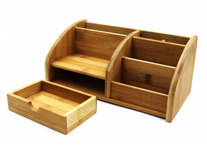 Porte-<span class=keywords><strong>papeterie</strong></span> de bureau en bambou, <span class=keywords><strong>organisateur</strong></span> de bureau - Product Image 3