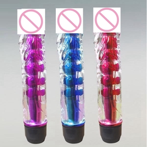 Jeli bergetar Multi kecepatan, <span class=keywords><strong>Vibrator</strong></span> kristal palsu <span class=keywords><strong>Penis</strong></span> dengan penutup TPR lembut, Dildo bergetar fleksibel untuk wanita