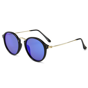 Meistverkaufte Vintage Runde Sonnenbrillen Markendesigner Reflektierende Sonnenbrillen für Frauen Oculos De Sol Masculino - Product Image 5