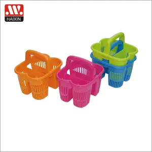 海兴塑料带支架多功能餐具架，带4个容器，用于勺子叉刀干燥架