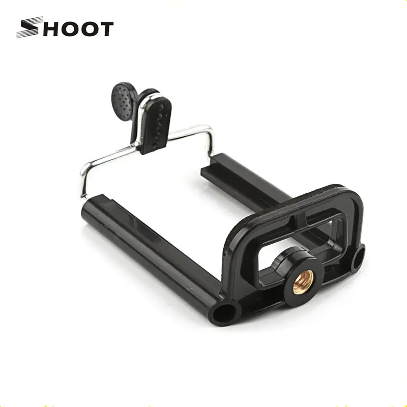 Universal Black Color Mobile Phone Clip Holder Phone Tripod Mount Adapter for Width 5.5-8.5cm Mobile Phone