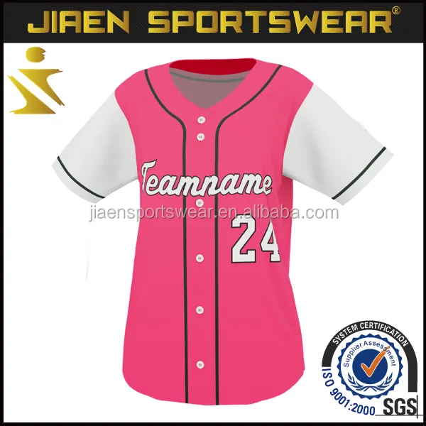 T-shirt de Baseball vierge pour jeunes, rose, imprimé personnalisé, vente en gros, pneus