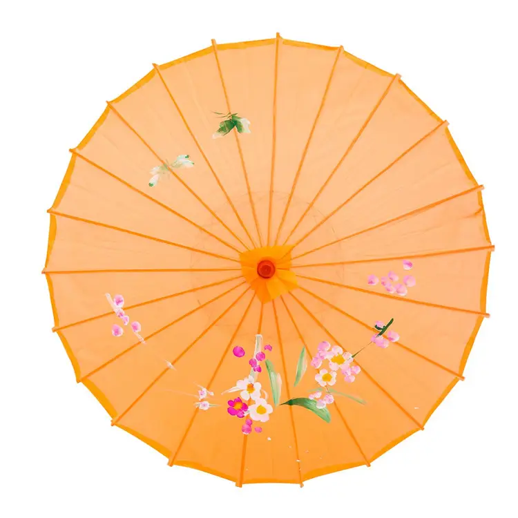 Payung Kertas Jepang UKURAN 22 ", Payung Kertas Tiongkok dengan Pegangan Kayu untuk Pernikahan dan Pesta