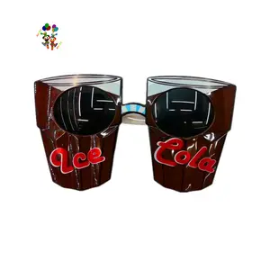 Cheap Wholesale Adult Drinking Cup Shaped Party Novelty Plastic Sunglasses HPC-1624