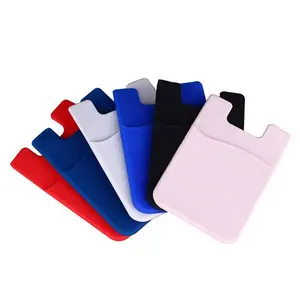 Billetera de silicona para teléfono móvil, billetera de silicona con pegatina 3M, OEM, la más vendida de fábrica